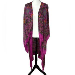 Steve Madden Pink Paisley Kimono, One Size